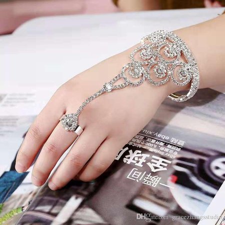 2019 Diamonds Wedding Bracelets Women Luxury Bride Ring Bracelet White And Colorful Diamond Hand Chain Jewelry For Girl Evening Accessories From Gracezhangsstudio, $3.22 | DHgate.Com