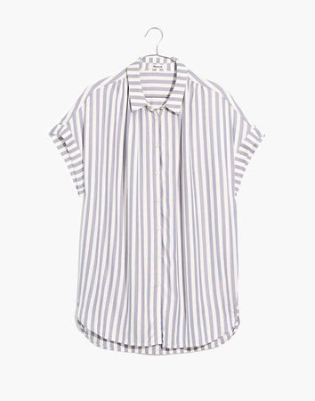 Central Shirt in Pompano Stripe blue white