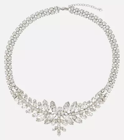 Jennifer Behr - Genevieve crystal-embellished necklace | Mytheresa