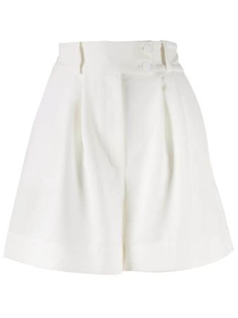 White Styland Flared Pleated Shorts | Farfetch.com
