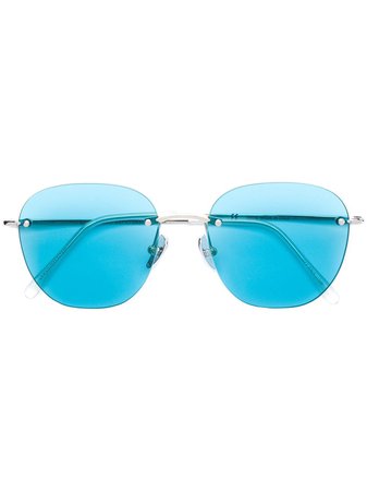 Retrosuperfuture SUPER BY RETROSUPERFUTURE Lou sunglasses blue & metallic PKT - Farfetch
