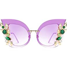 Amazon.com: Xpectrum Extra Large Squared Elton Crystal Sunglasses Bling Rhinestone Concert Glasses (Purple Square, 70) : Clothing, Shoes & Jewelry