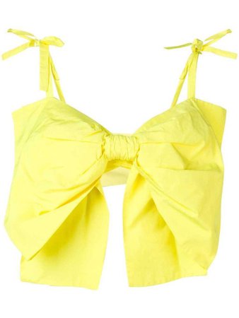 MSGM bow detail top - Yellow