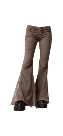 brown flared jeans
