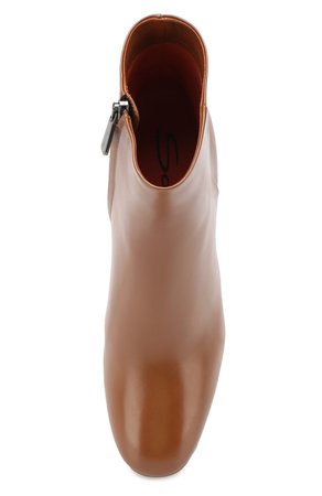 Женские коричневые кожаные ботильоны SANTONI — купить за 44200 руб. в интернет-магазине ЦУМ, арт. WTT058158HI2CBGNC32