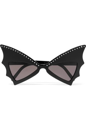 Saint Laurent | Crystal-embellished cat-eye acetate sunglasses | NET-A-PORTER.COM