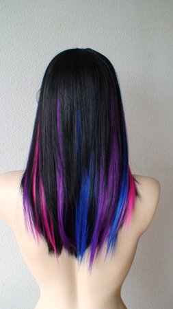 pink and blue black hair - Google Search