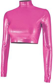 hot pink bodysuit long sleeve