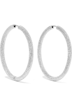 Carolina Bucci | Florentine 18-karat white gold hoop earrings | NET-A-PORTER.COM