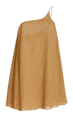 Lumiere Asymmetric Lurex Mini Dress By Oseree | Moda Operandi