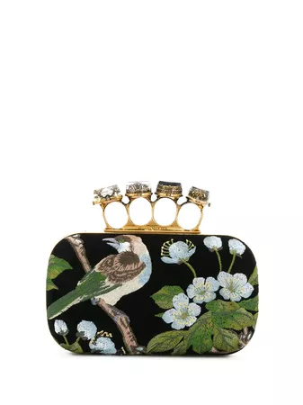 Alexander McQueen Jewelled Four Ring clutch £3,119 - Shop Online SS19. Same Day Delivery in London
