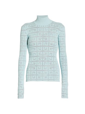 Shop Givenchy Monogrammed Lace Turtleneck Sweater | Saks Fifth Avenue