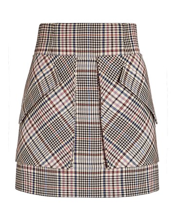Aknvas Cherry Plaid Mini Skirt | INTERMIX®