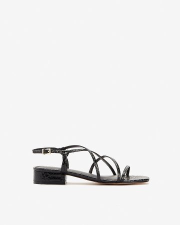 Strappy Square Toe Heeled Sandals