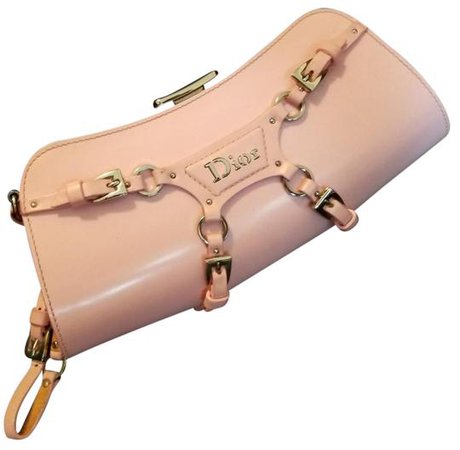 Dior Christian Italy/Authentic Baby Pink Patent Leather Clutch - Tradesy
