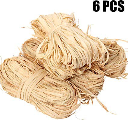 Amazon.com: 300 g Natural Raffia Paper Ribbon for Florist Bouquets Decoration Crafts,Gift Wrap Ribbon Total 6 x 50g: Arts, Crafts & Sewing