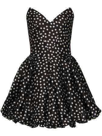 RASARIO polka-dot Print Silk Mini Dress - Farfetch