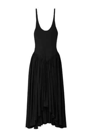 KHAITE - Lynn open-back pleated crepe midi dress