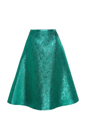 Rochas Brocade Textured Skirt