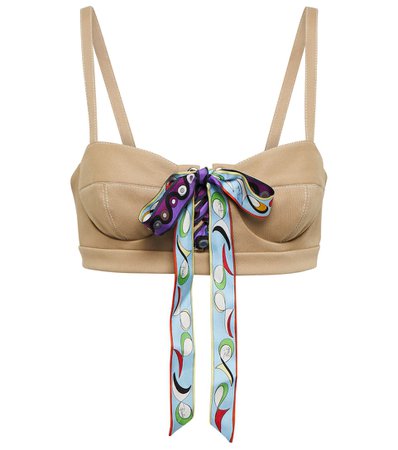 Pucci - Bow-trimmed bralette | Mytheresa