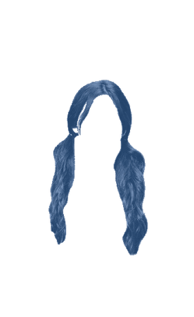 Low Pigtails Dusty Blue Hair (Dei5 edit)