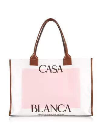 Shop Casablanca Large Casa Leather Tote Bag | Saks Fifth Avenue