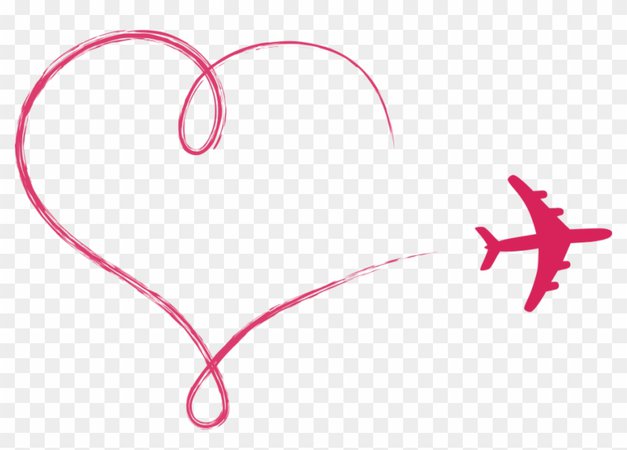 Airplane Heart Euclidean Vector Clip Art - Long Distance Relationship Plane - Free Transparent PNG Clipart Images Download