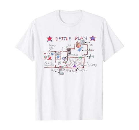 Amazon.com: Funny Battle Plan Christmas Home Kids Hand Dawn Alone Xmas T-Shirt : Clothing, Shoes & Jewelry