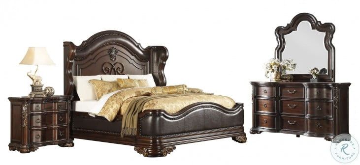 Royal Highlands Rich Cherry Panel Bedroom Set from Homelegance | Coleman Furniture