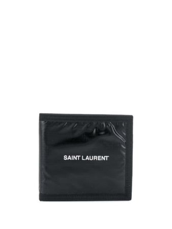 Saint Laurent Bi-Fold Logo Wallet 588191HO23Z Black | Farfetch