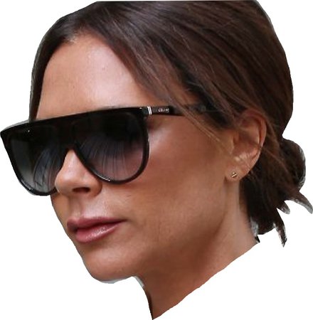 low bun and sunglasses
