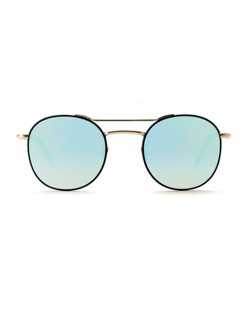 KREWE Orleans Round Mirrored Sunglasses