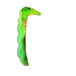 Green Hair Bangs PNG PONYTAIL
