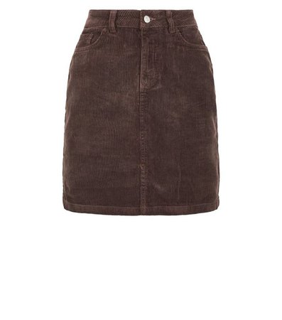 Dark Brown Pocket Cord Mini Skirt | New Look