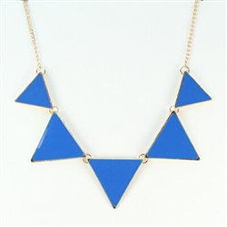 Blue triangle necklace