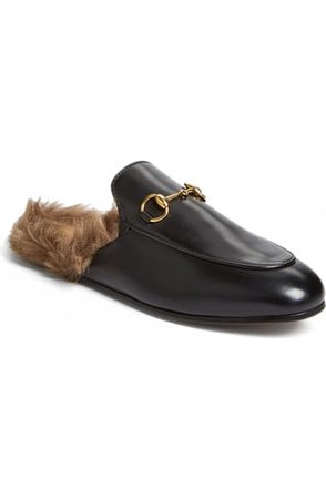 Gucci Princetown Genuine Shearling Loafer Mule (Women) | Nordstrom