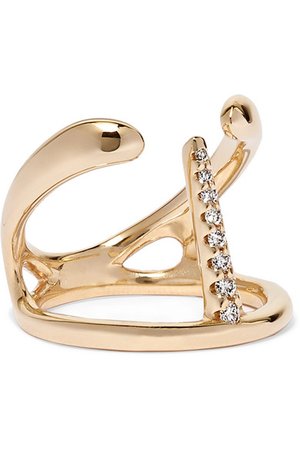 Hirotaka | Manta Spine 10-karat gold diamond ring | NET-A-PORTER.COM