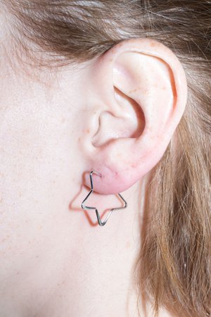 Mini Silver Star Hoop Earrings - Earrings - Jewelry - Accessories