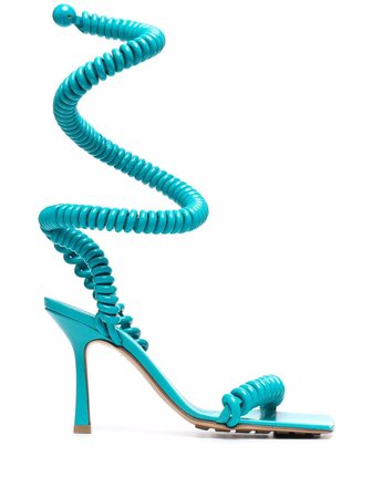 Shop Bottega Veneta Wire Stretch leather sandals with Express Delivery - FARFETCH