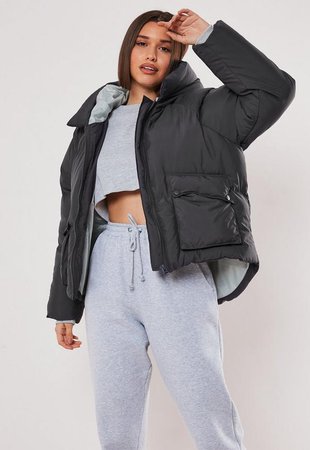 Grey Hooded Ultimate Puffer Jacket | Missguided