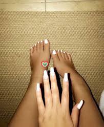 white acrylic nails and toes - Google Search