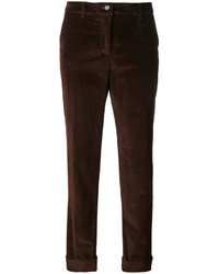 Dark Brown Corduroy Pants for Women | Lookastic