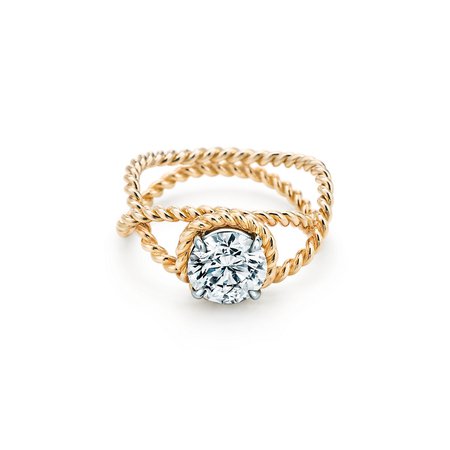 Tiffany & Co. Schlumberger Rope Engagement Ring in 18k Gold
