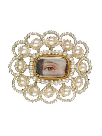 pearl eye brooch