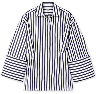 Bibione Striped Cotton-poplin Shirt - Blue