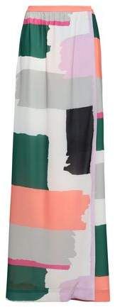 Printed Crepe Maxi Wrap Skirt