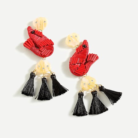 J.Crew: Raffia Shrimp Earrings For Women