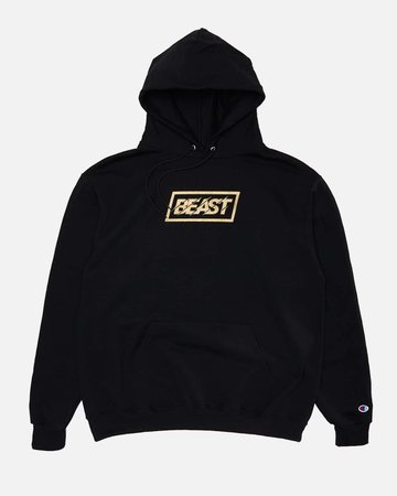 'Gold Beast' Logo Champion Pullover Hoodie | MrBeast Official