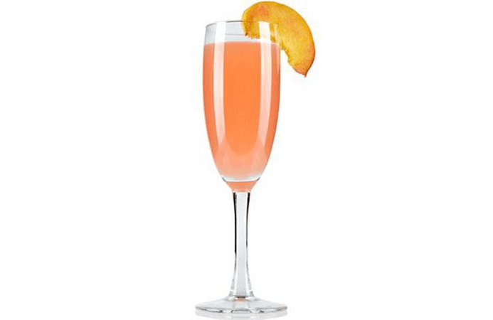 peach Bellini cocktail