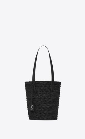 PANIER Small bag in raffia | Saint Laurent | YSL.com